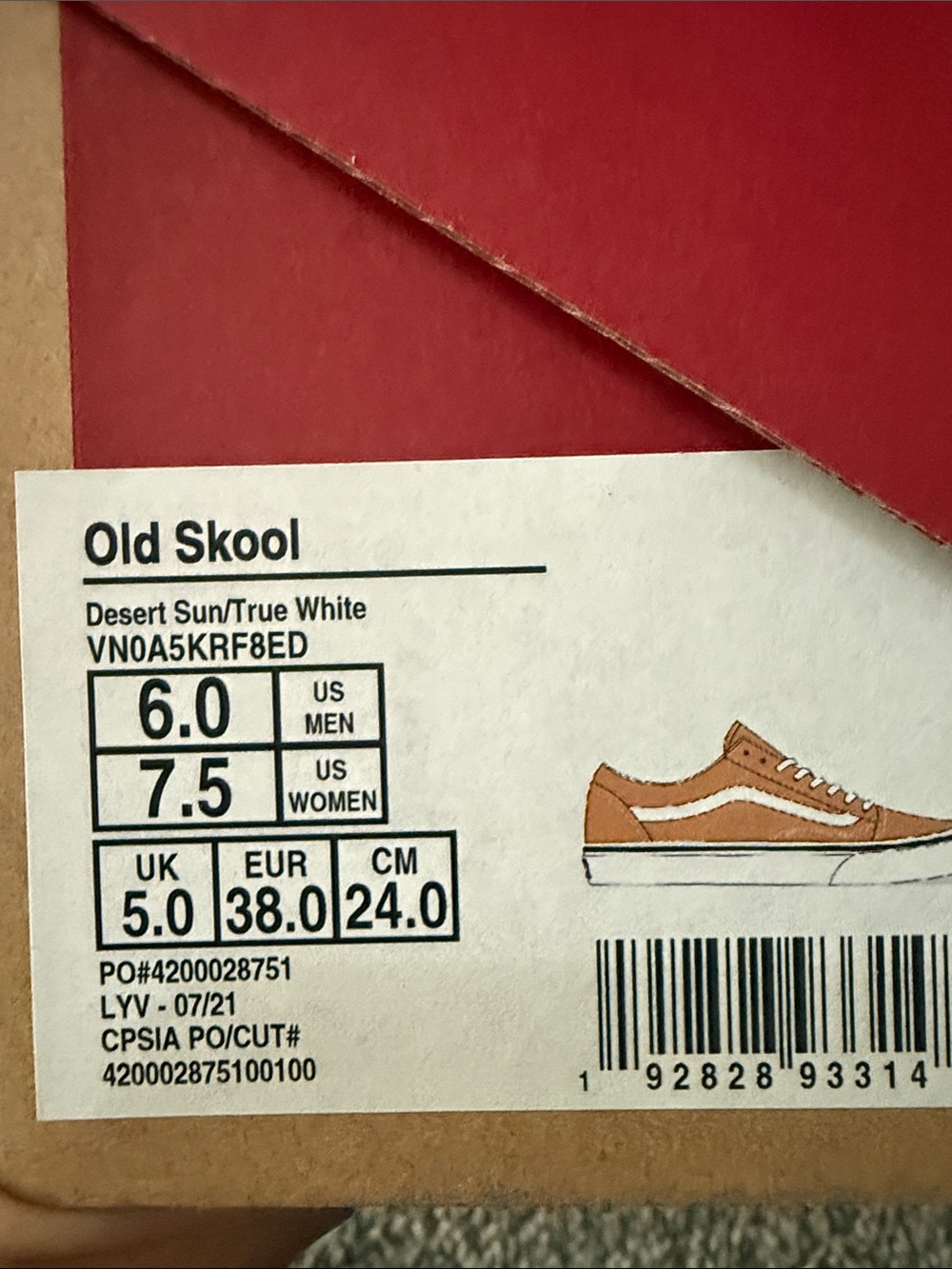 Vans Old Skool - Desert Sun and True White